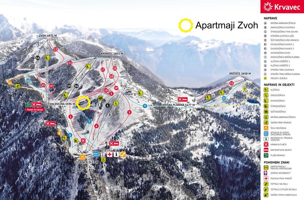 Apartments Zvoh, Krvavec, Ski-In, Ski-Out Cerklje na Gorenjskem Luaran gambar